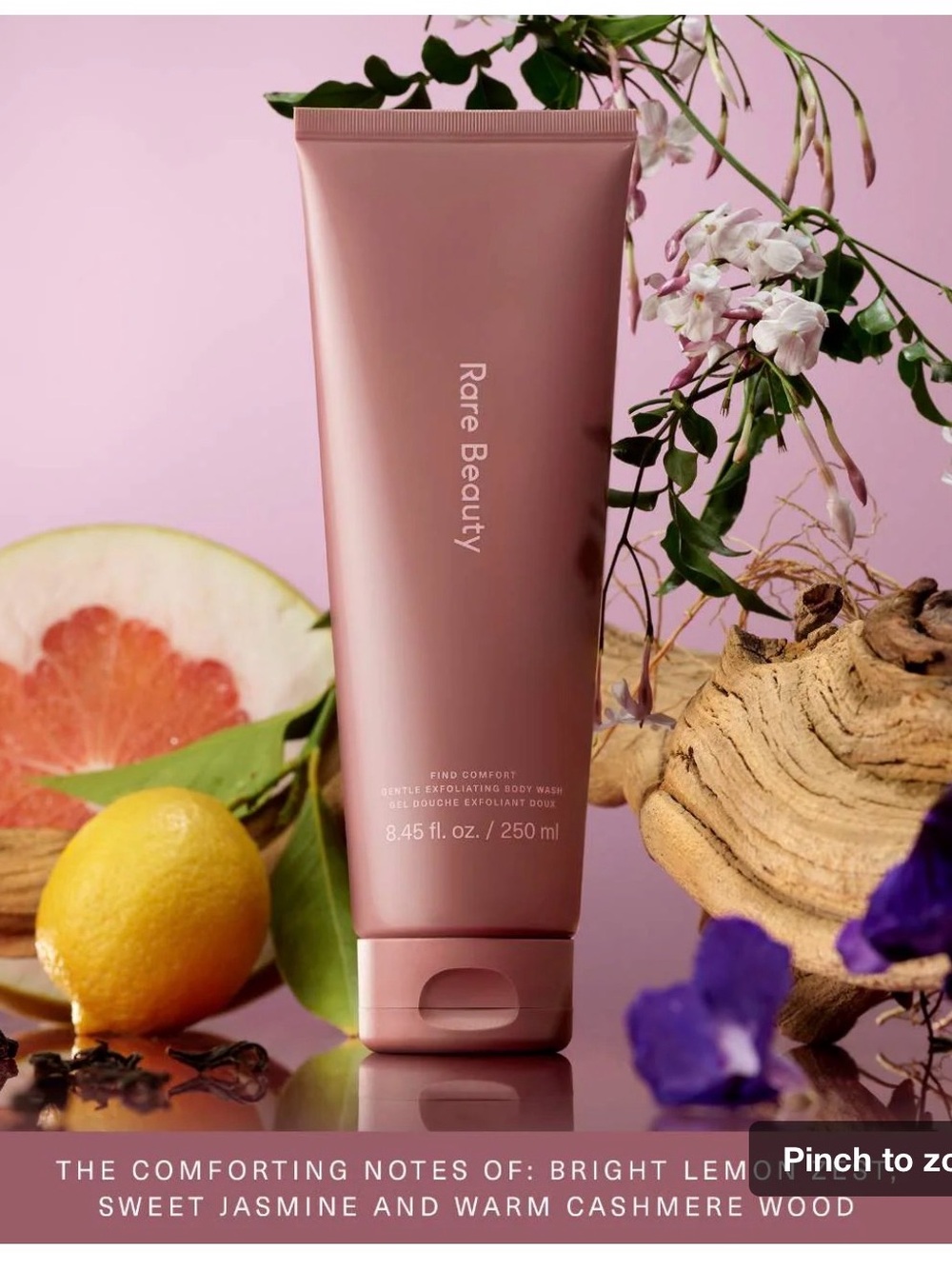 Rare Beauty Find Comfort Gentle Exfoliating Gel Body Wash Avocado 8.45 fl oz
